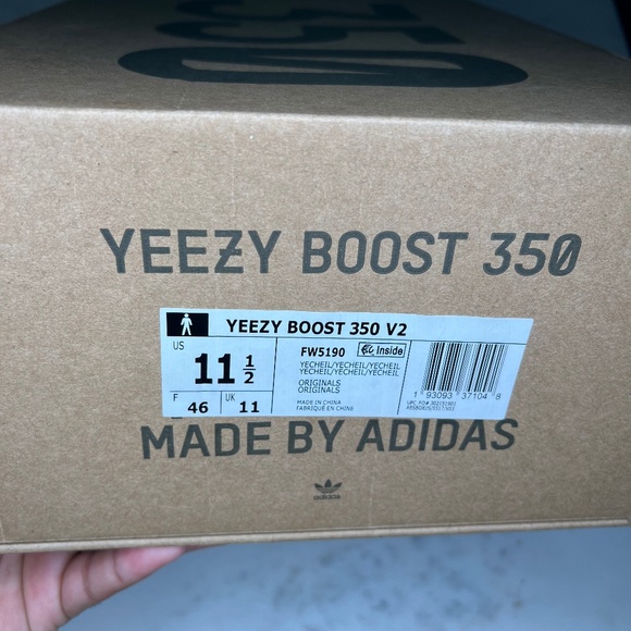 YEEZY Size 11.5 - Adidas Yeezy Boost 350 V2 Yecheil Non - Reflective main image 5